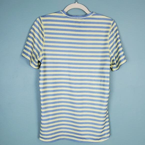 Patagonia Capilene Striped Silkweight Athletic Crew Neck Short Sleeve Tee Medium - Picture 2 of 5